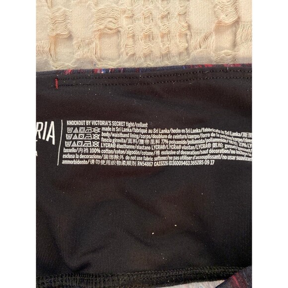 Knockout by Victoria Secret Sport Leggings Sz Small Black Purple Pink Pockets - Picture 8 of 10
